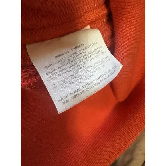 Nike Running Hoodie Women’s Size M Orange Long Cross Zip - Picture 5 of 10